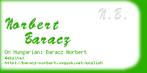 norbert baracz business card